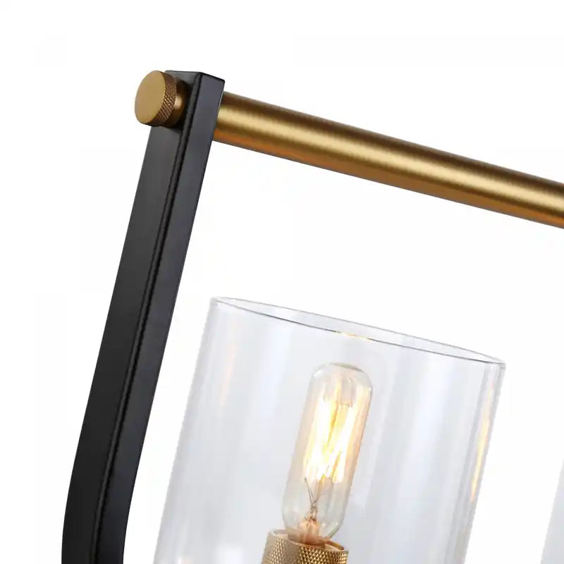Cheshire Black & Laiton Suspension Îlot 5 Lumières