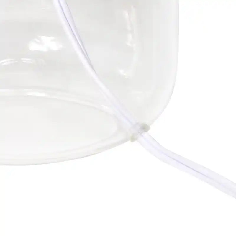 Simple Designs Lampe de table en verre avec abat-jour en tissu, transparent avec abat-jour gris