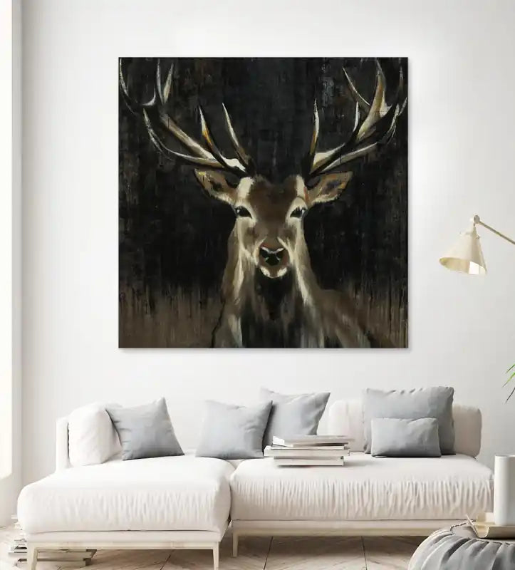 Jeune cerf géant Art mural 54x54