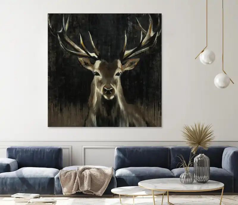 Jeune cerf géant Art mural 54x54