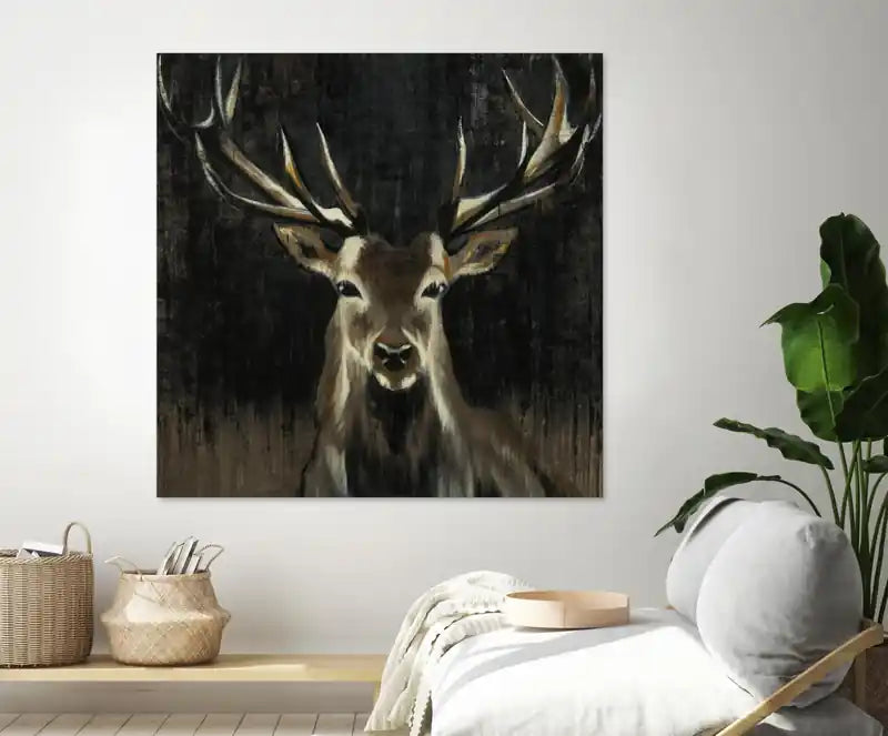 Jeune cerf géant Art mural 54x54