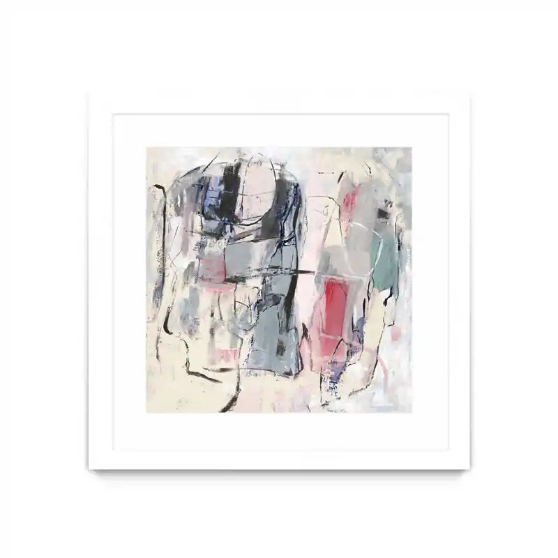 Palpitation Monitor Matted and Framed White 30x30 Wall Art