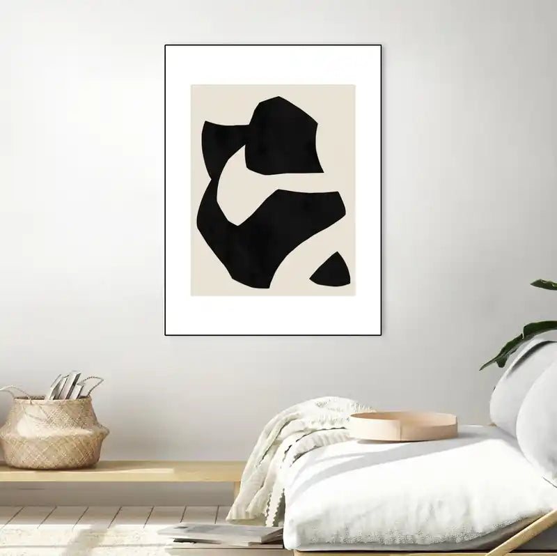 Toile non encadrée encadrée en noir Art mural 30x40