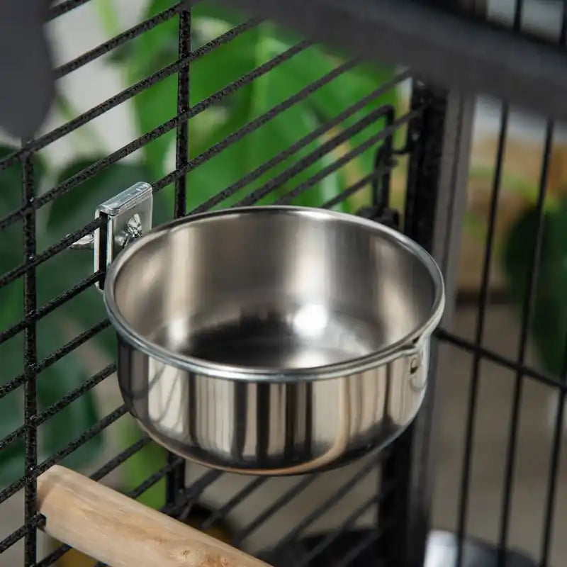 Cage à oiseaux de 156 cm, maison pour perruches, pour calopsittes, avec support, tiroir amovible, aire de jeux supérieure, rangement