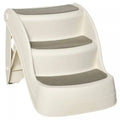 Pawhut Portable Pet Stairs Foldable Steps For Small Dogs And Cats 3-step With Non-slip Treads For Be