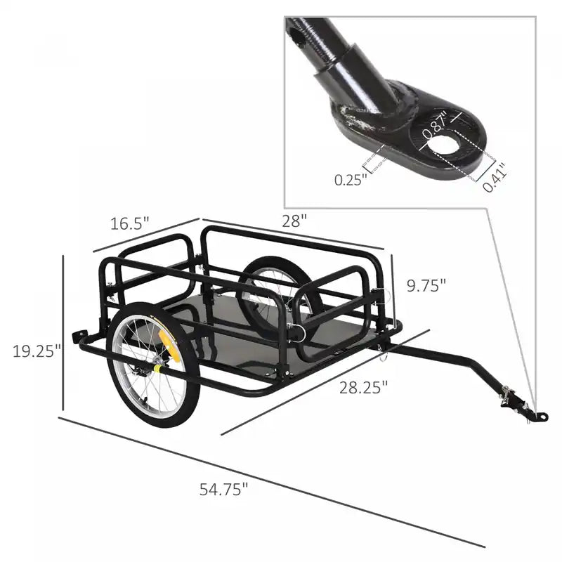 Remorque de vélo cargo, Chariot utilitaire de vélo, Porte-bagages de voyage