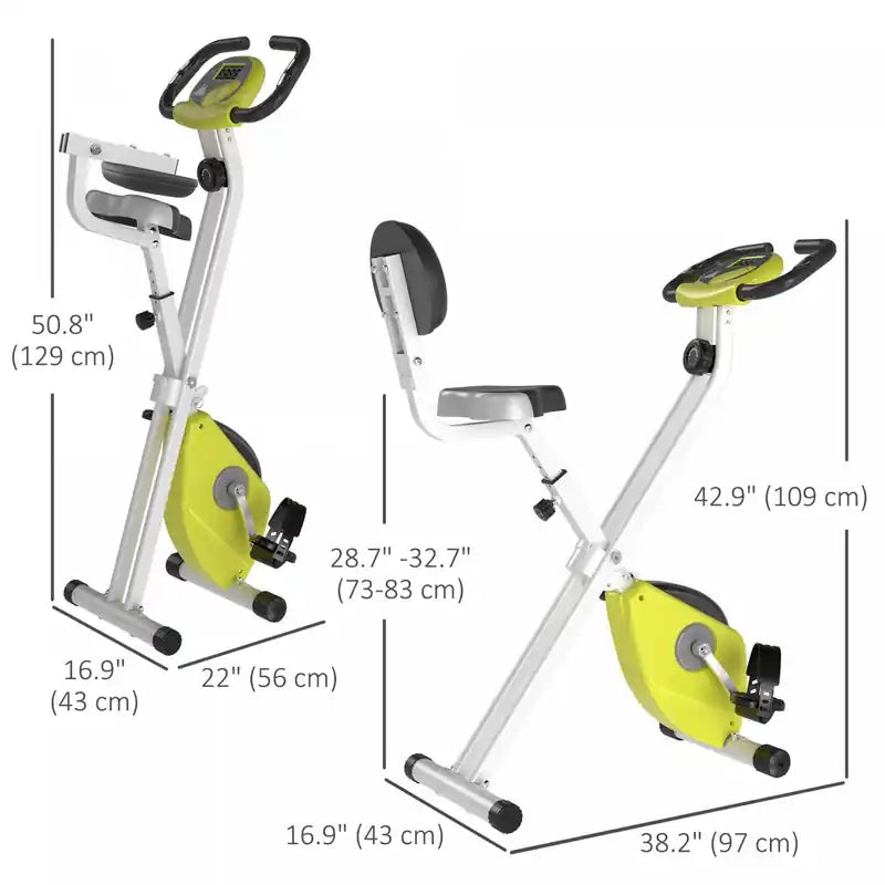 Vélo d'appartement pliable avec 8 niveaux de résistance magnétique