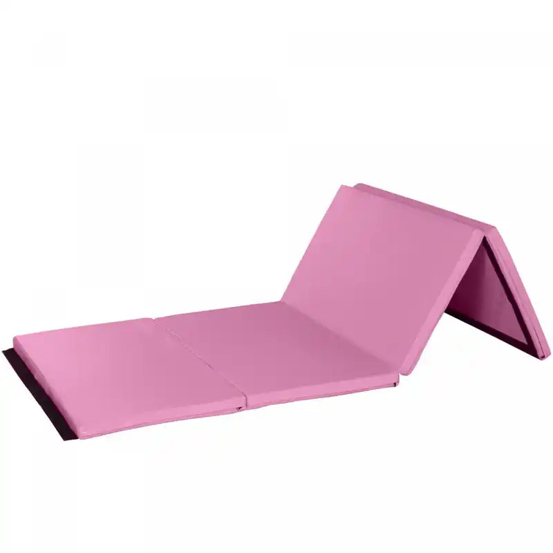 Soozier 4'x6'x2'' Folding Gymnastics Tumbling Mat, Exercise Mat With Carrying Handles For Yoga, Mma