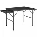 Outsunny 4.5ft Folding Grill Table, Height Adjustable Camping Table