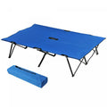 Outsunny 76 Two Person Folding Camping Cot With Carrying Bag