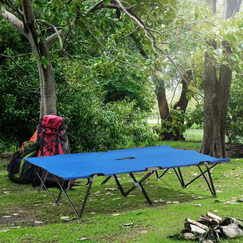 76 Lit de camp pliant deux personnes avec sac de transport