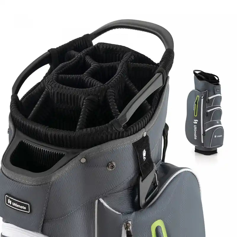 Sac Chariot de Golf Léger avec Diviseur 15 Voies Puits à Putter Individuel Sac Isotherme Vert